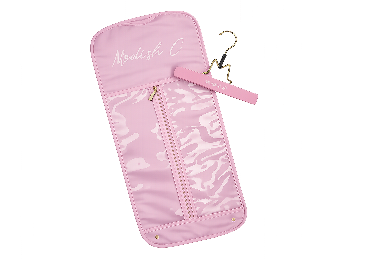 SATIN PINK HAIR EXTENSION CASE SET