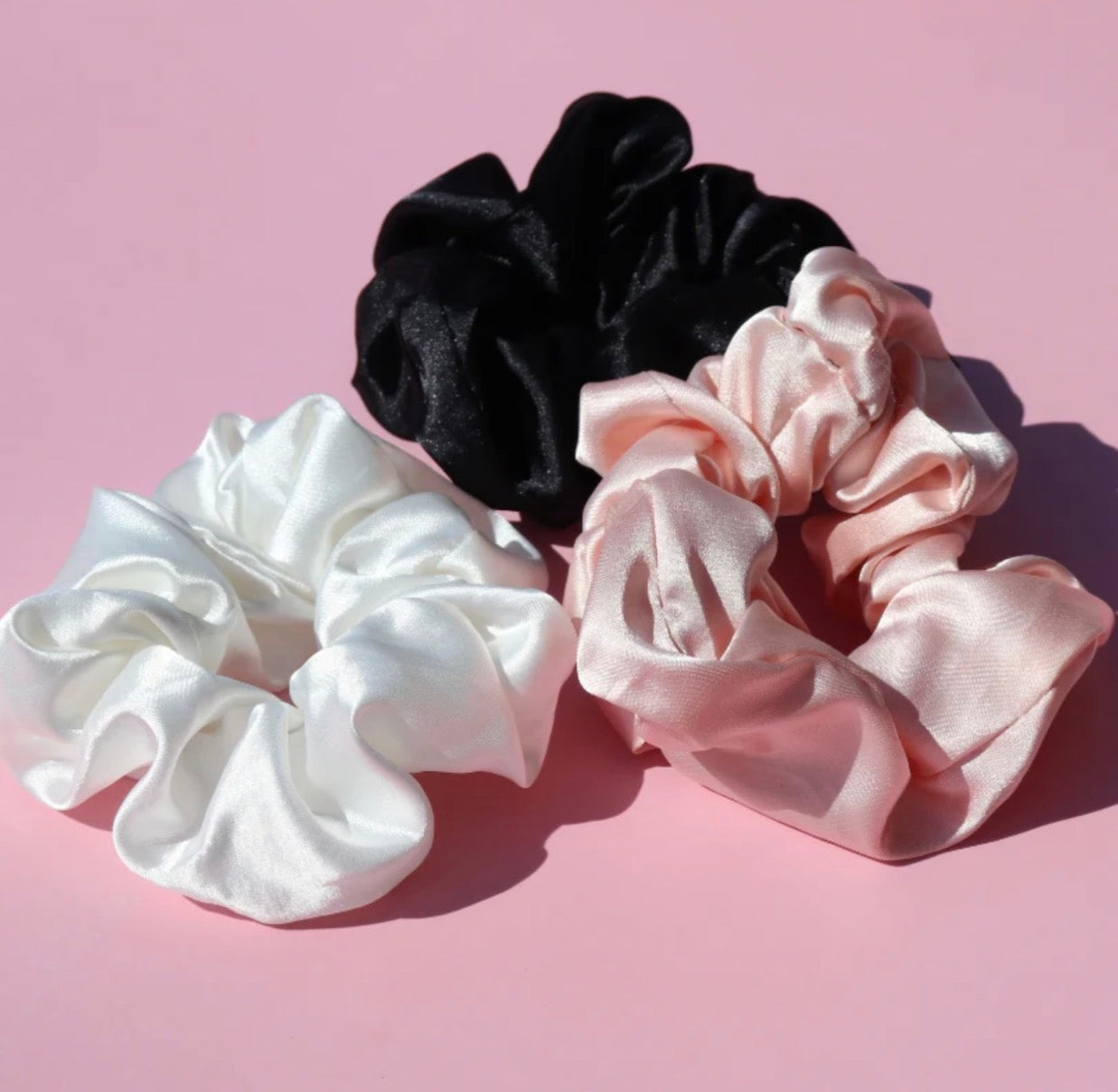 Satin Silk Scrunchies - No Loose Ends