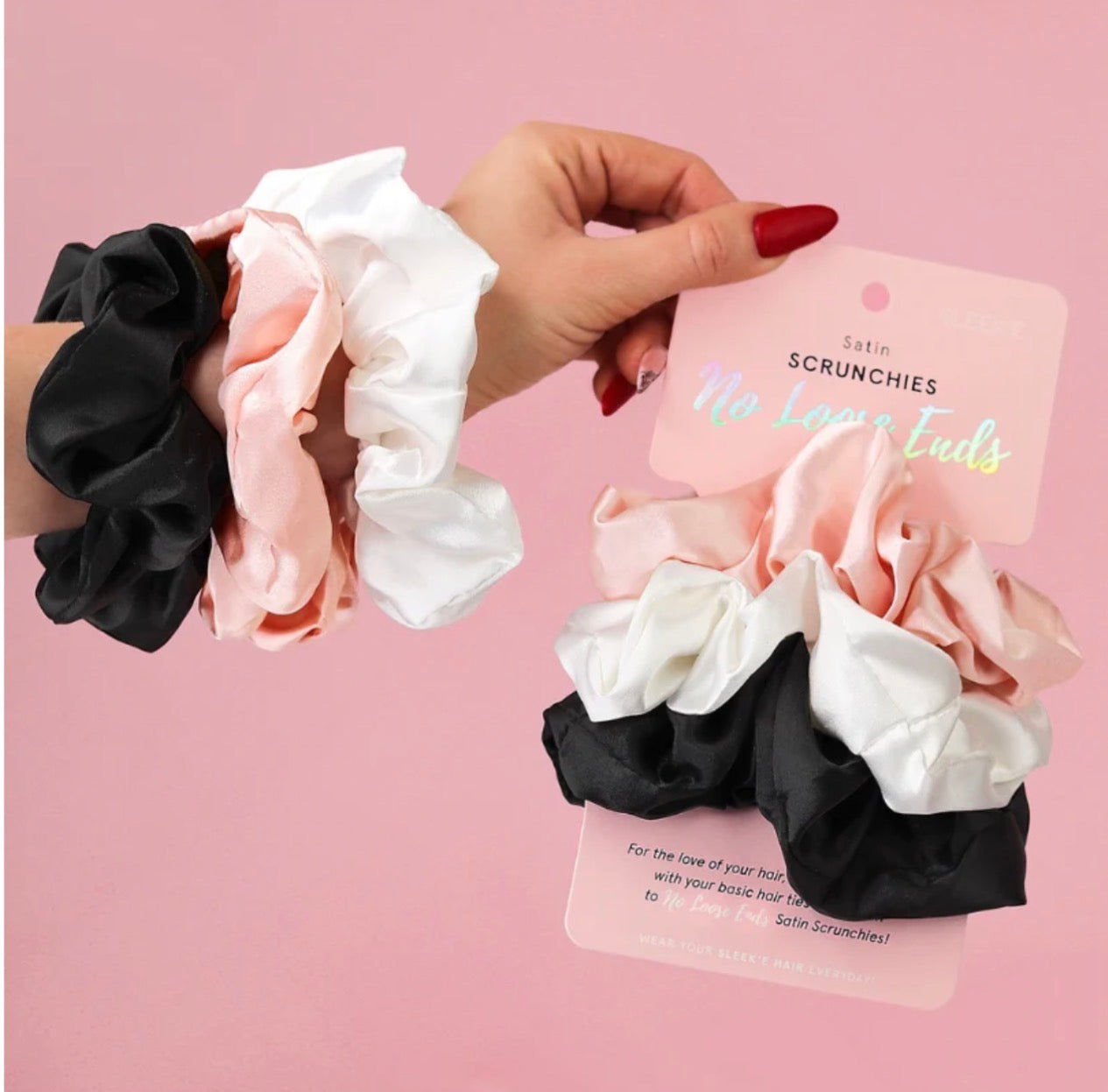 Satin Silk Scrunchies - No Loose Ends