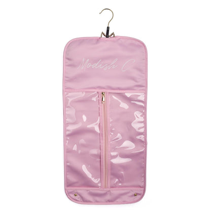 SATIN PINK HAIR EXTENSION CASE SET
