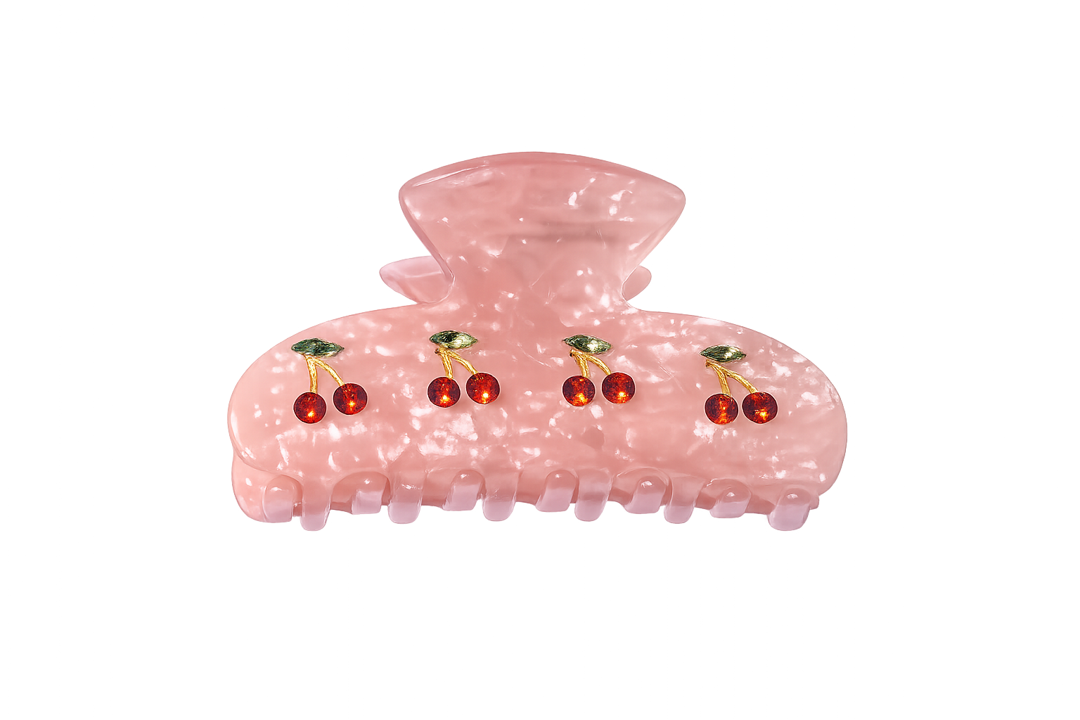 PINK MARBLE CHERRY CLIP