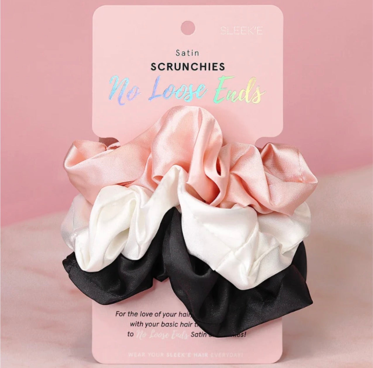 Satin Silk Scrunchies - No Loose Ends